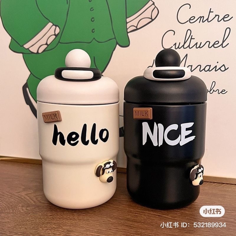 Cute Crochet Dog Water Bottle Holder with Handle