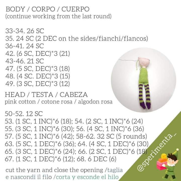 Cute Crochet Elf Doll with Striped Outfit Pattern