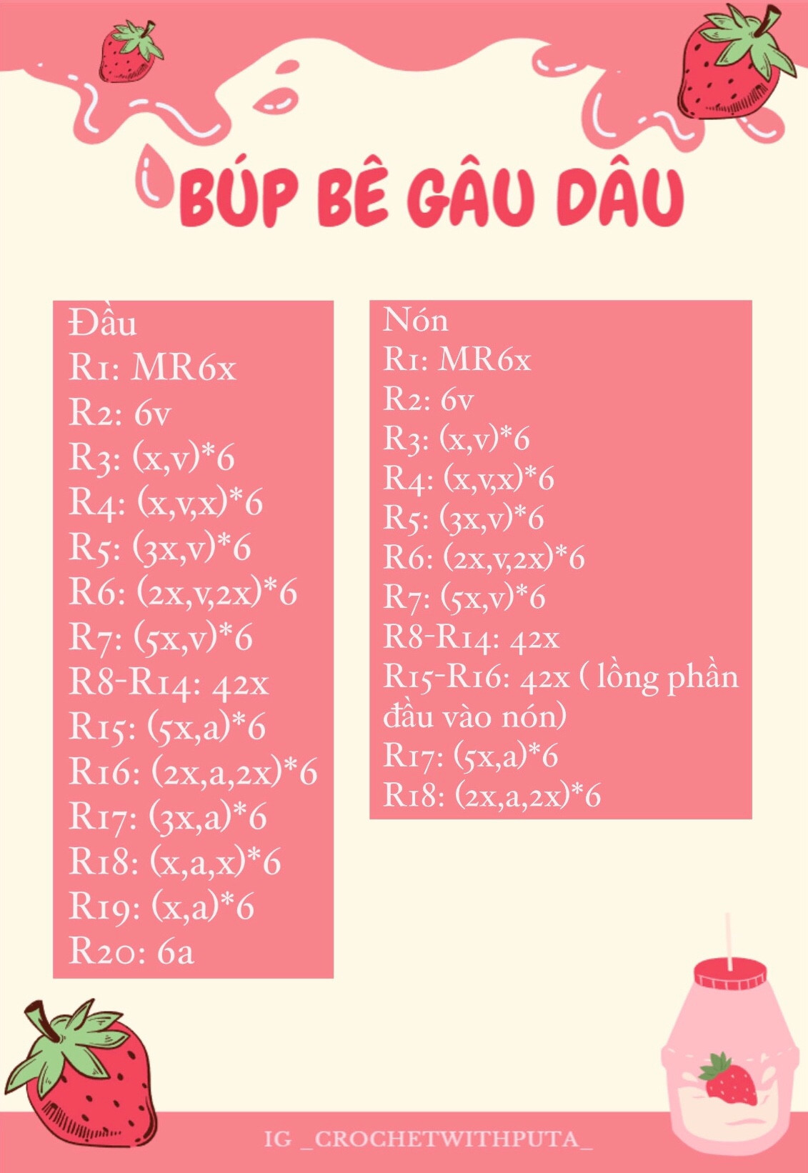 Cute Crochet Keychain with Pink Flower and Character Face