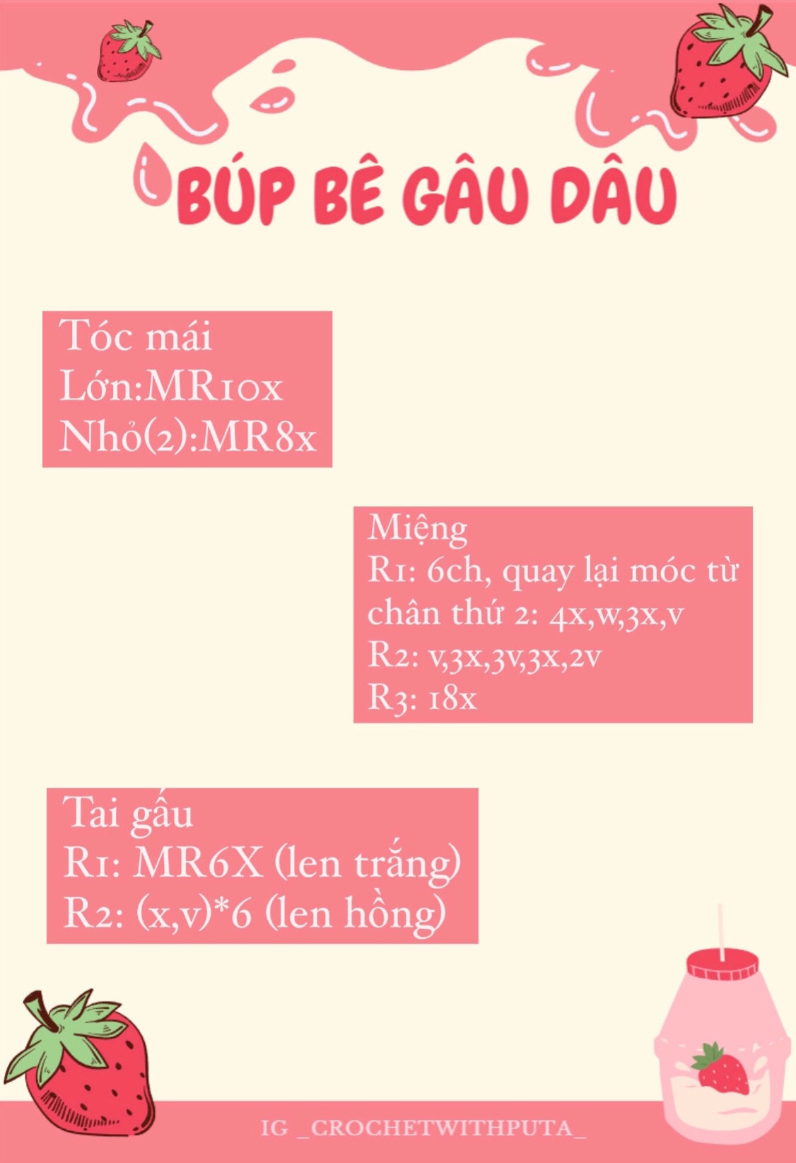 Cute Crochet Keychain with Pink Flower and Character Face