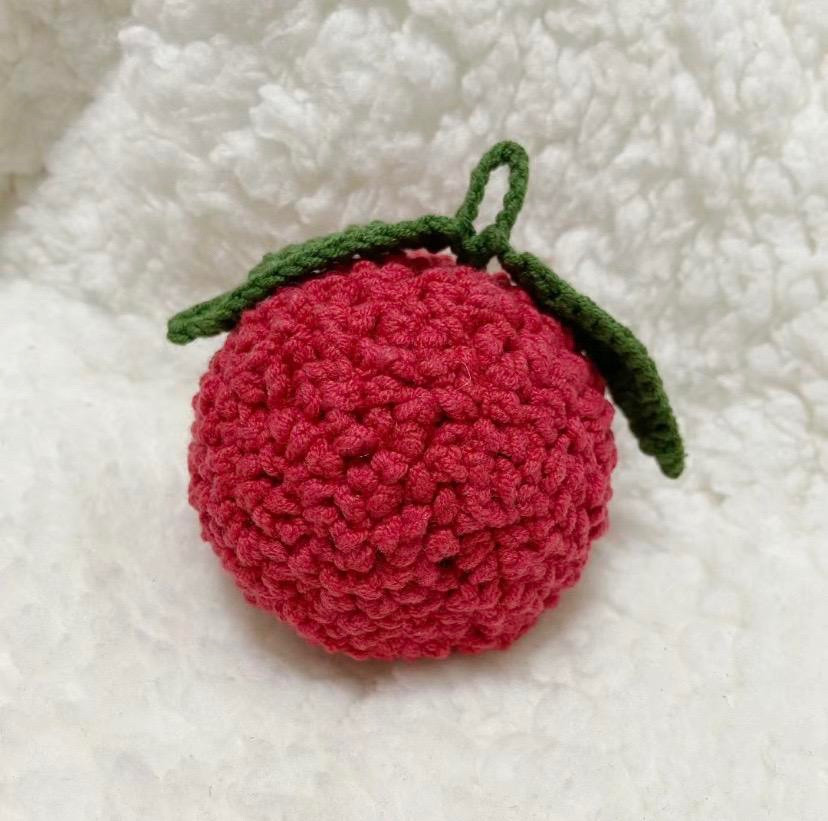 Cute Crochet Lychee with Face Pattern for Beginners