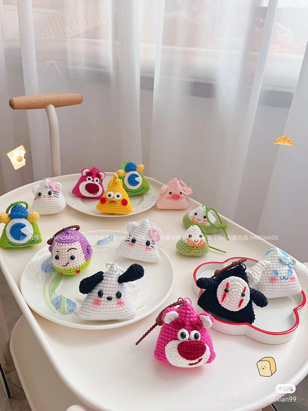 Cute Crochet Piggy Keychains - Handmade with Love