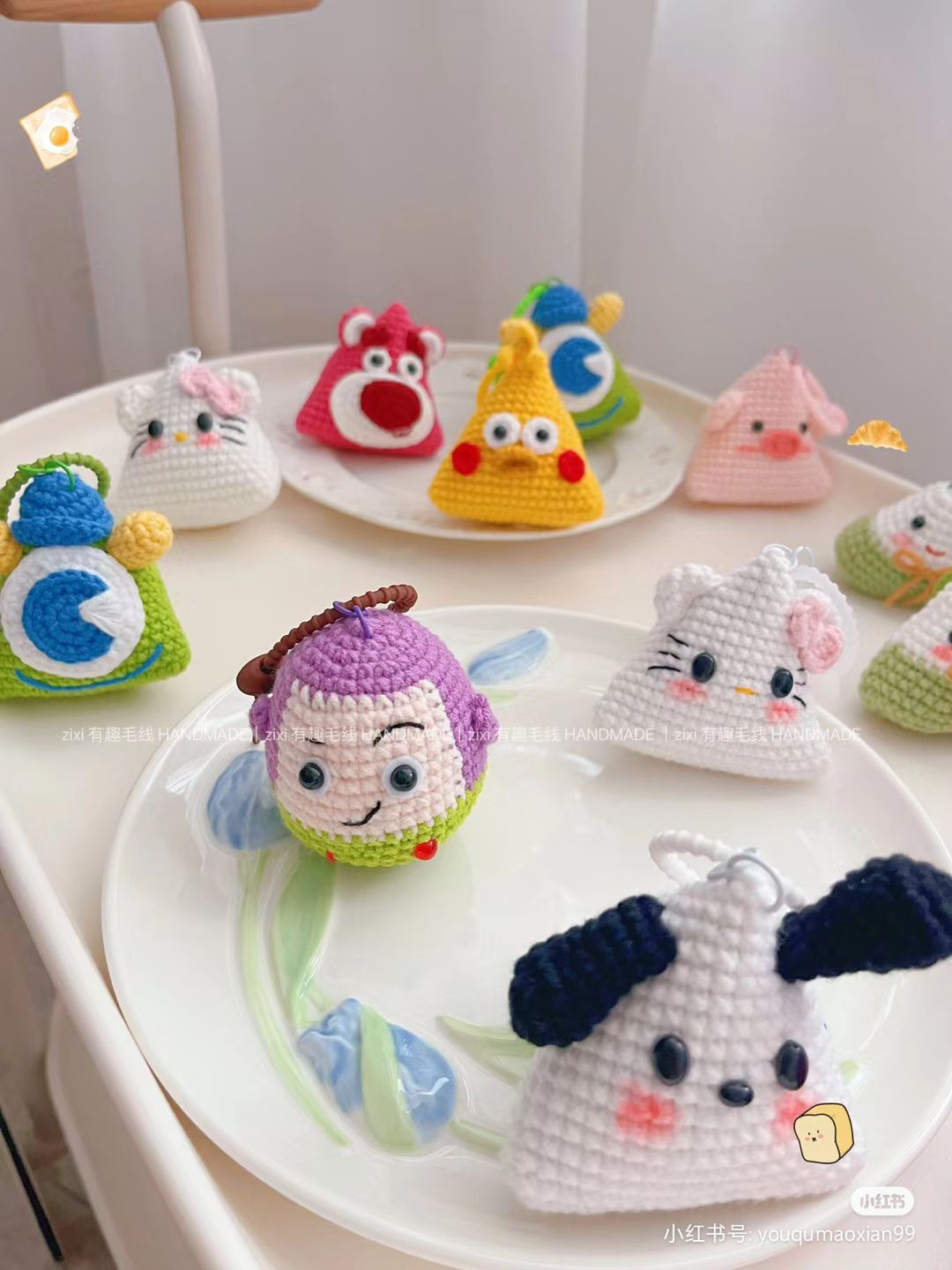 Cute Crochet Piggy Keychains - Handmade with Love