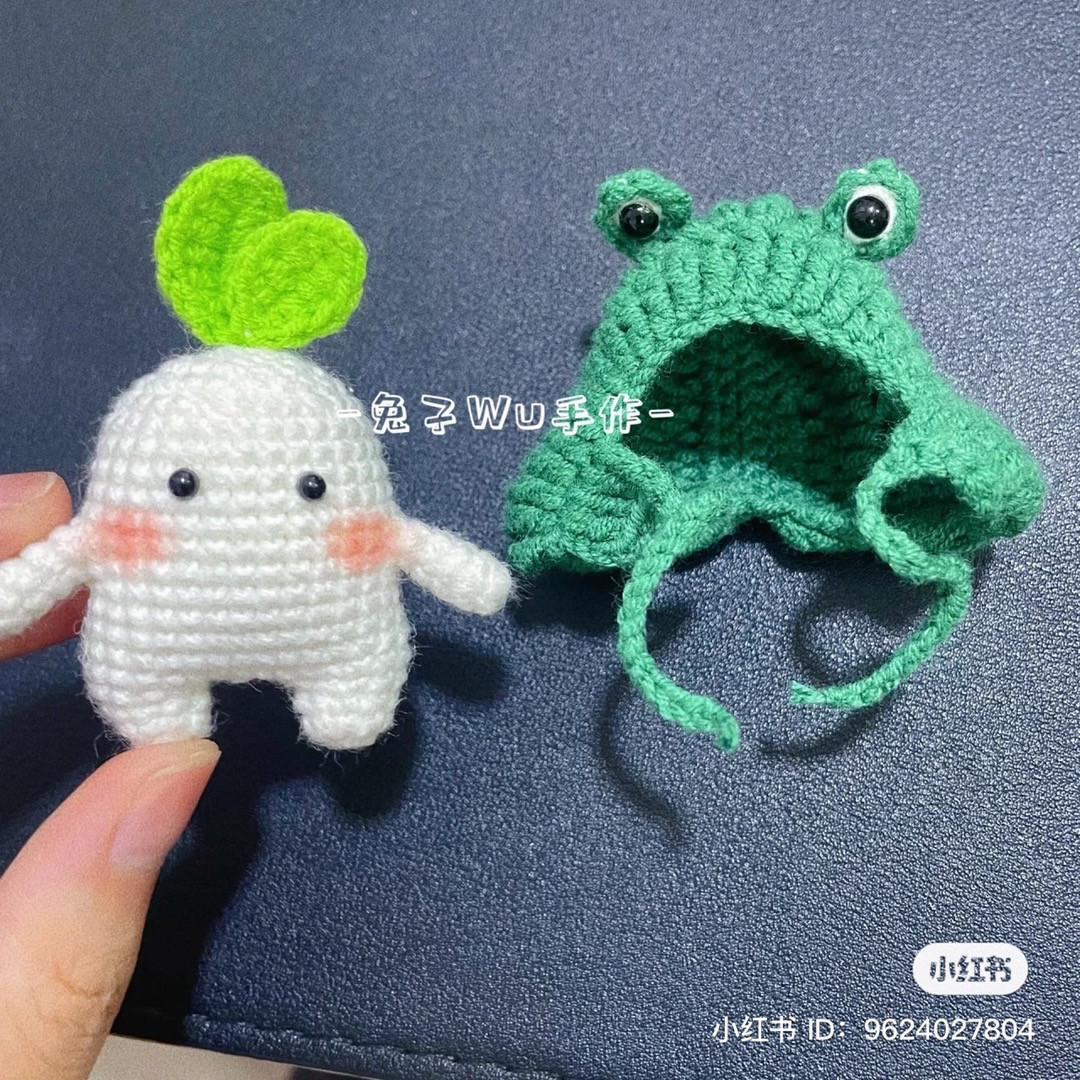 Cute Crochet Radish Characters with Adorable Outfits