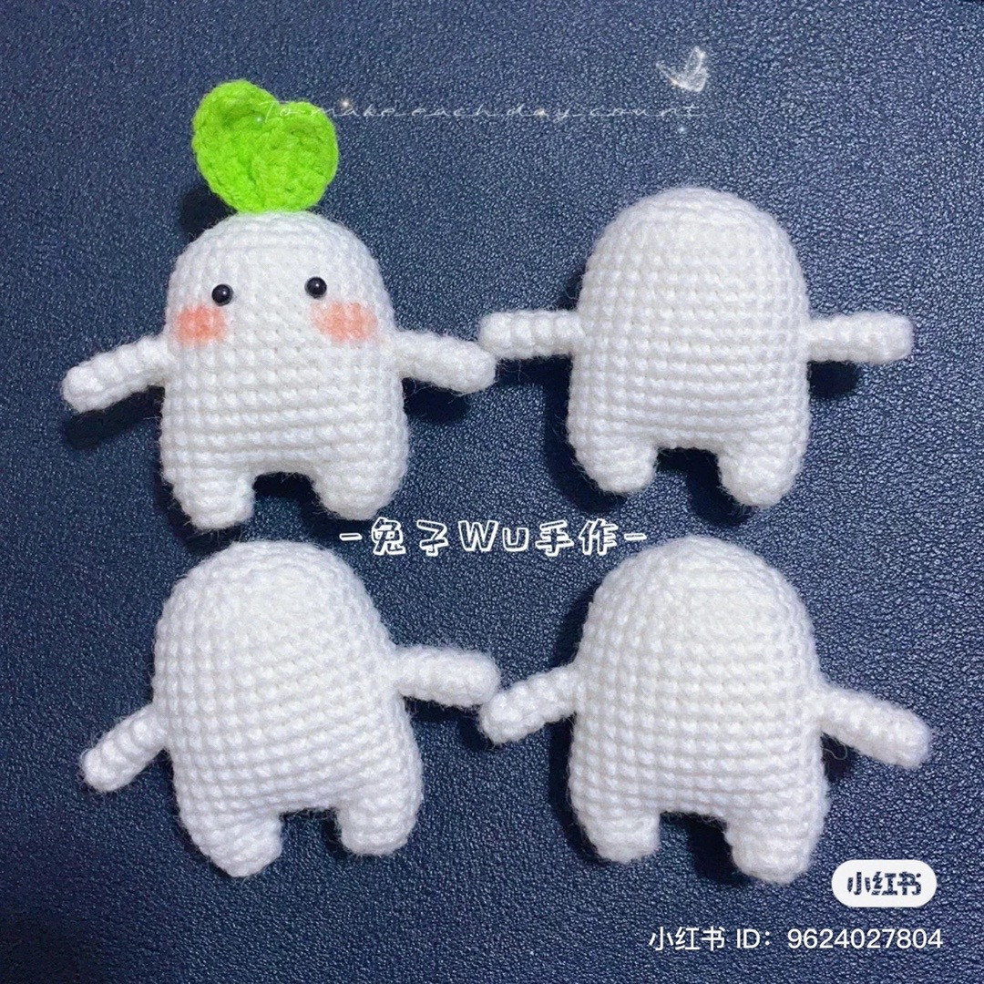 Cute Crochet Radish Characters with Adorable Outfits