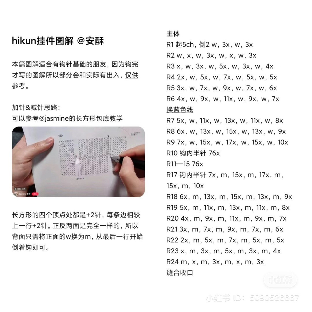 Cute Crochet Robot Keychain Pattern with Red and Blue Design