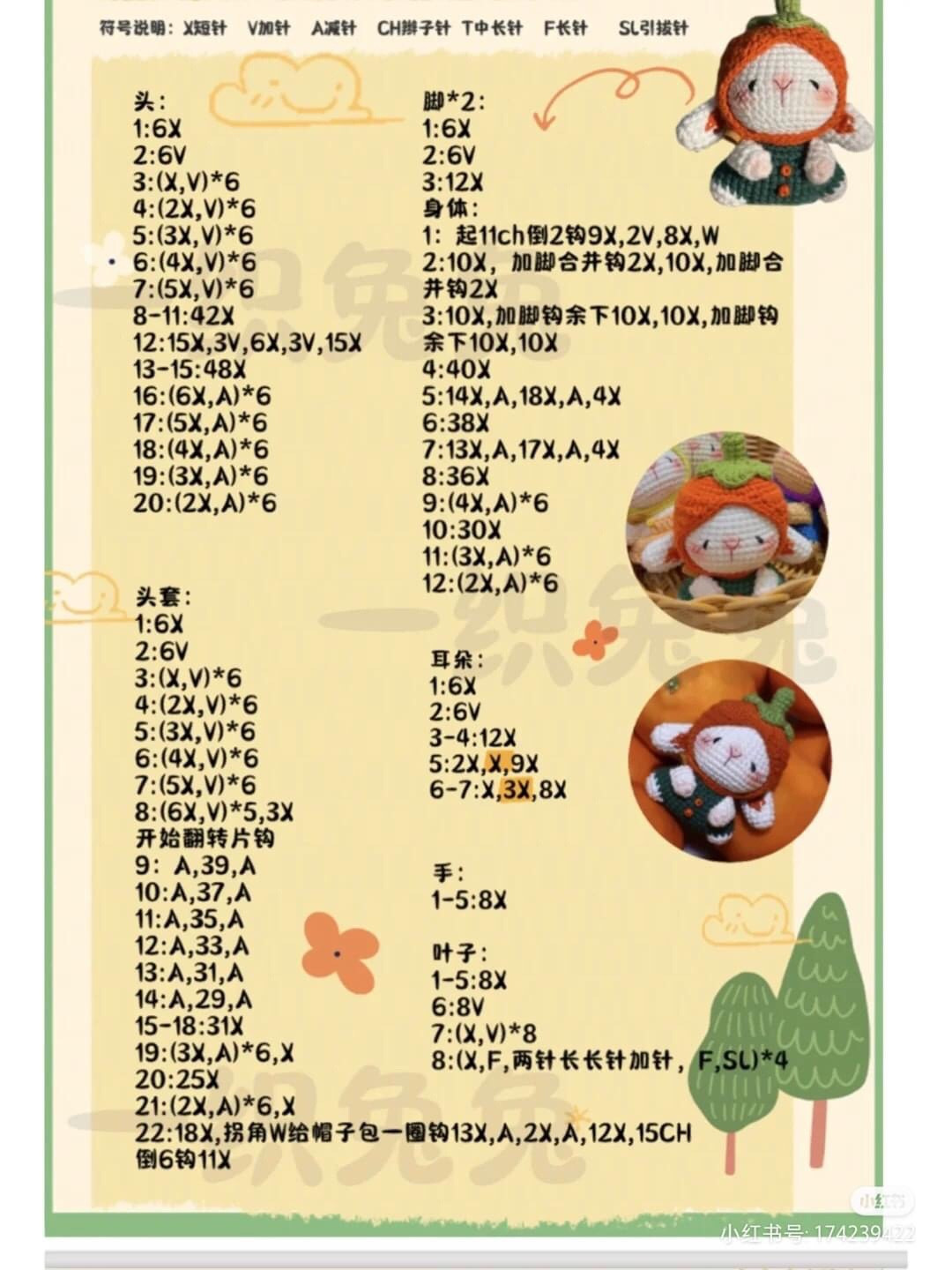 Cute Crocheted Bunny with Carrot Hood Pattern