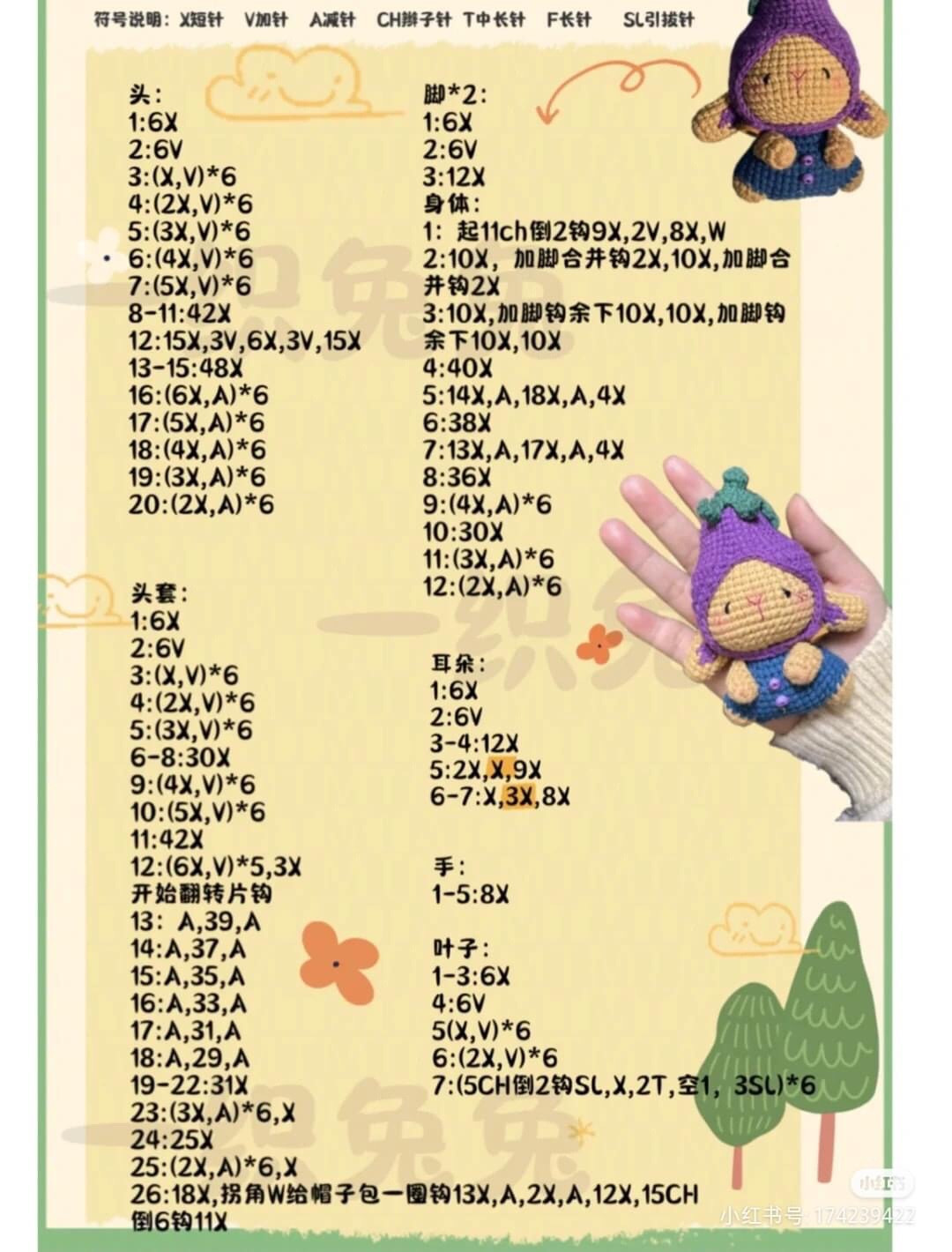 Cute Crocheted Bunny with Carrot Hood Pattern