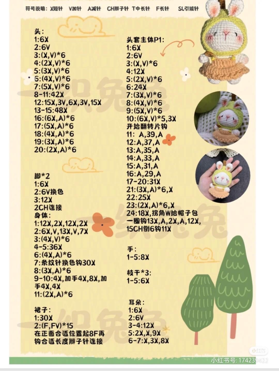 Cute Crocheted Bunny with Carrot Hood Pattern