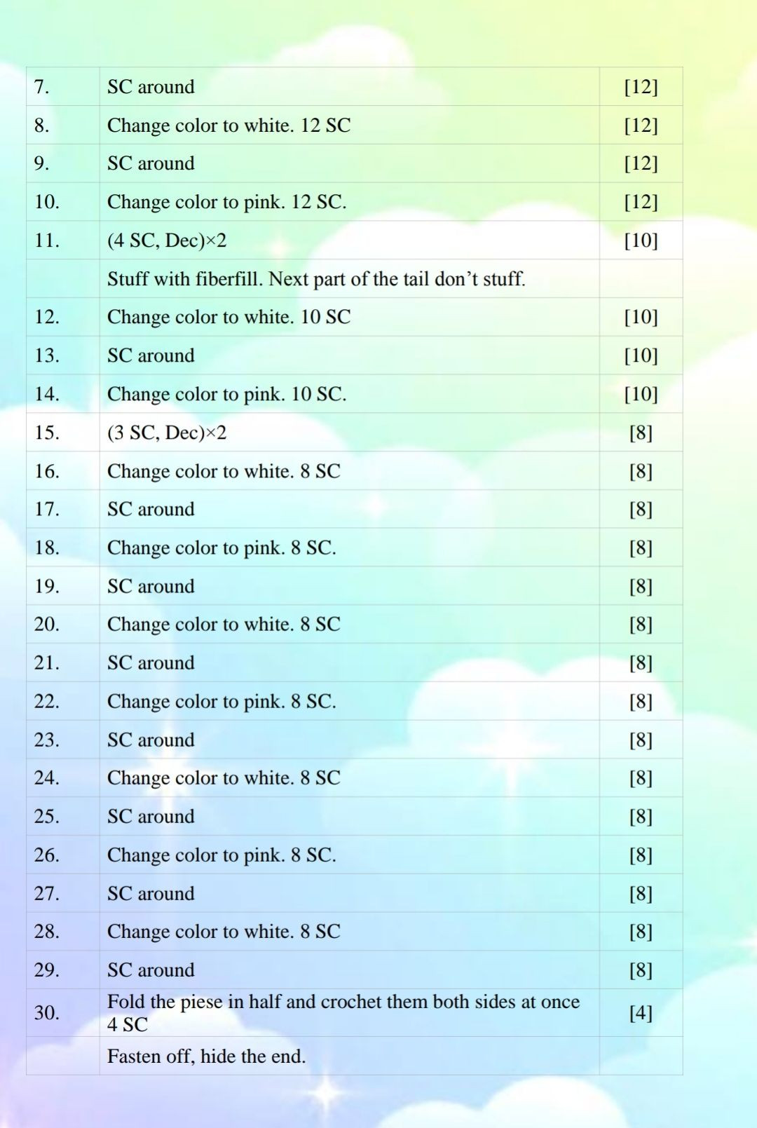 Cute Heart-Shaped Crochet Cat Plush Pattern