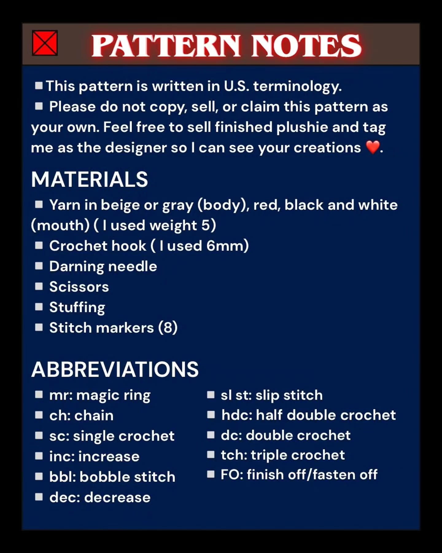 DIY No Sew Crochet Demogorgon Plushie Free Pattern