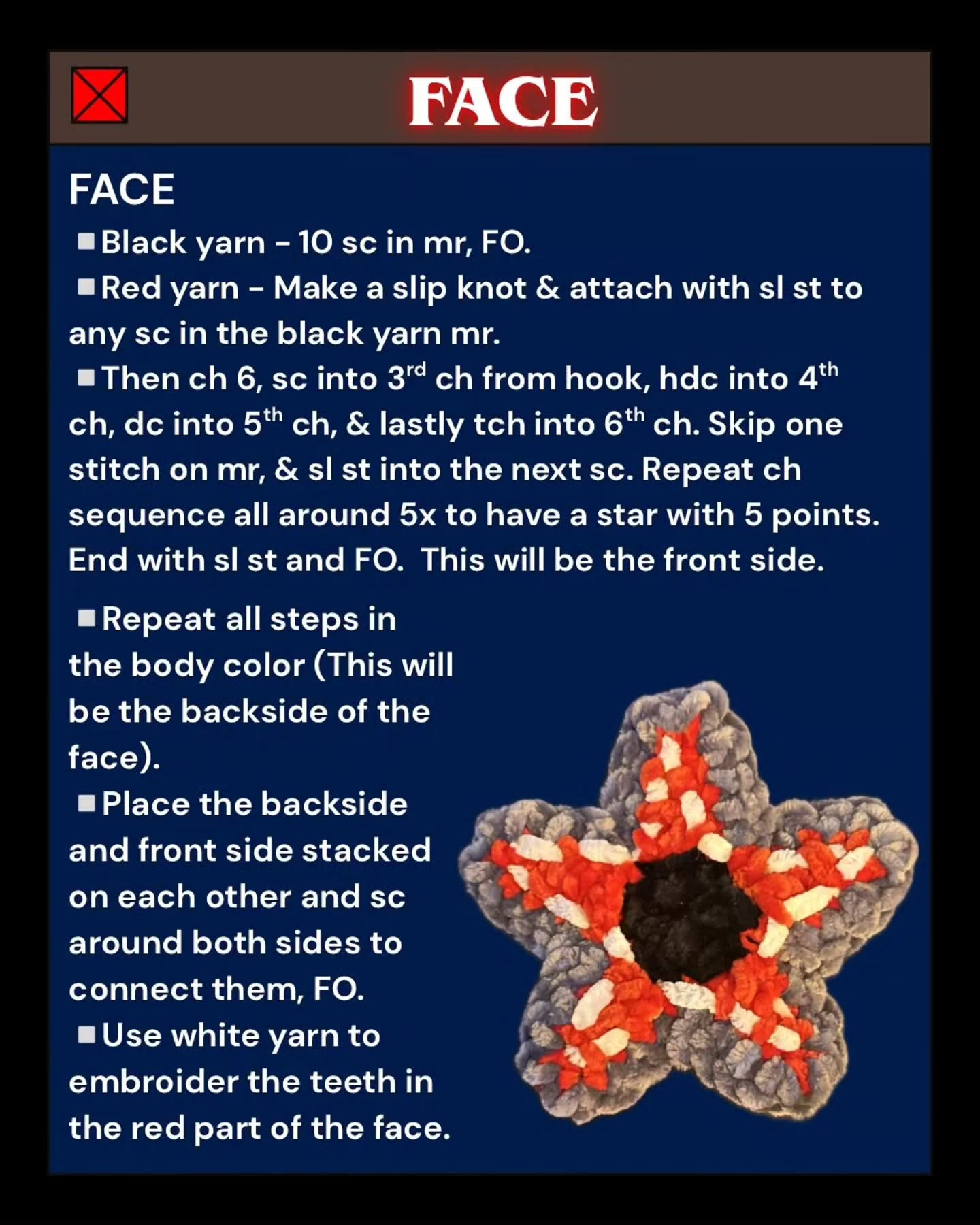 DIY No Sew Crochet Demogorgon Plushie Free Pattern