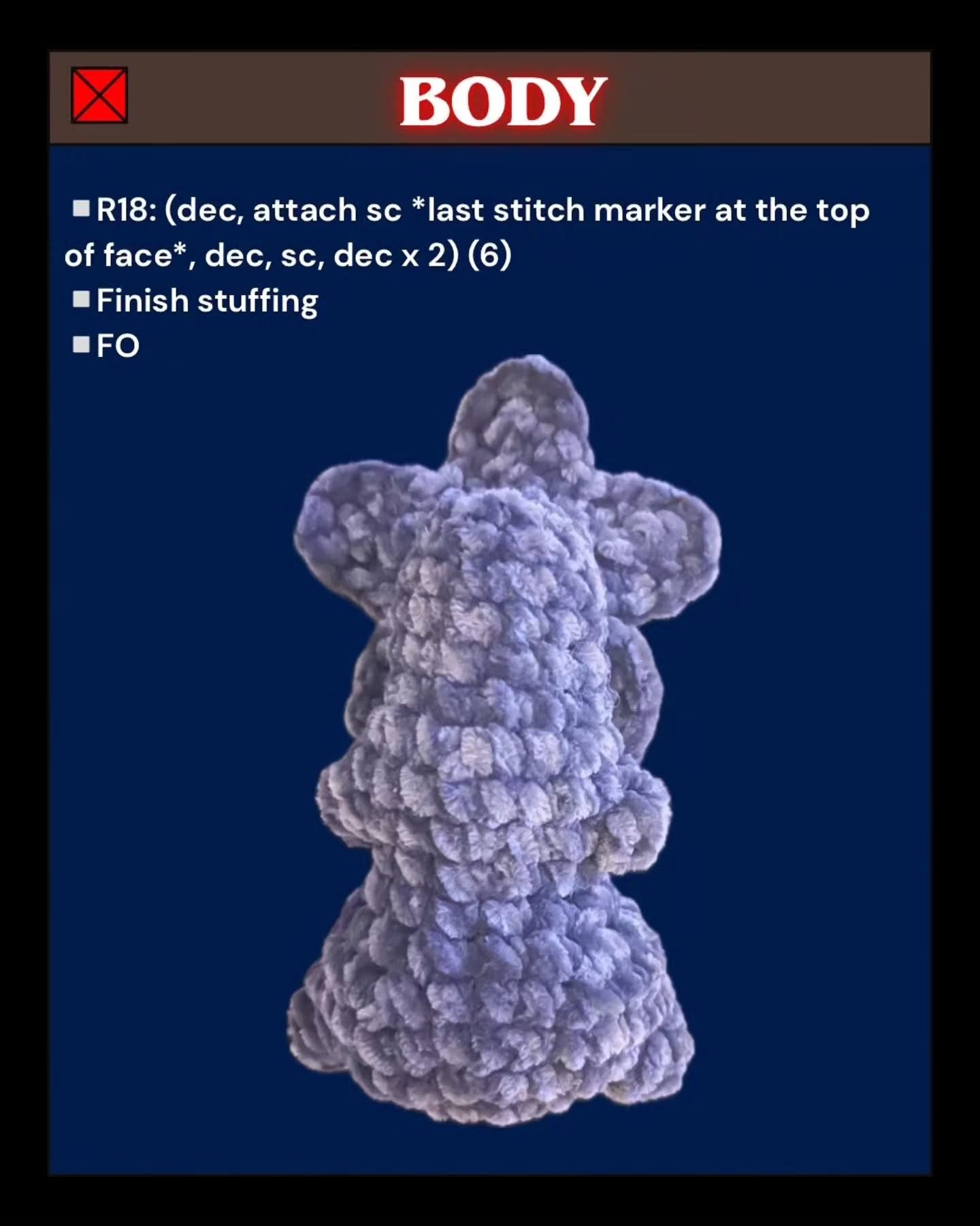 DIY No Sew Crochet Demogorgon Plushie Free Pattern