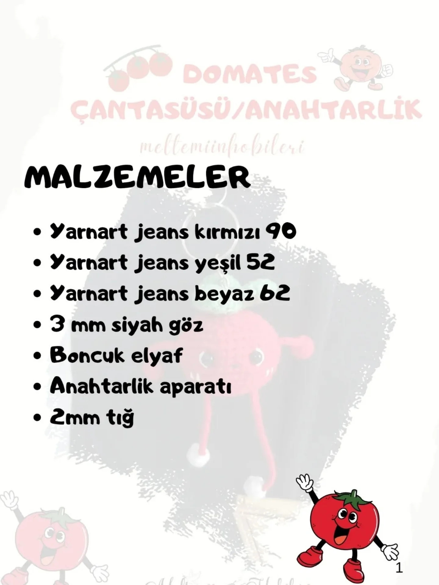 Domates Figürlü Anahtarlık veya Çanta Süsü Nasıl Yapılır?