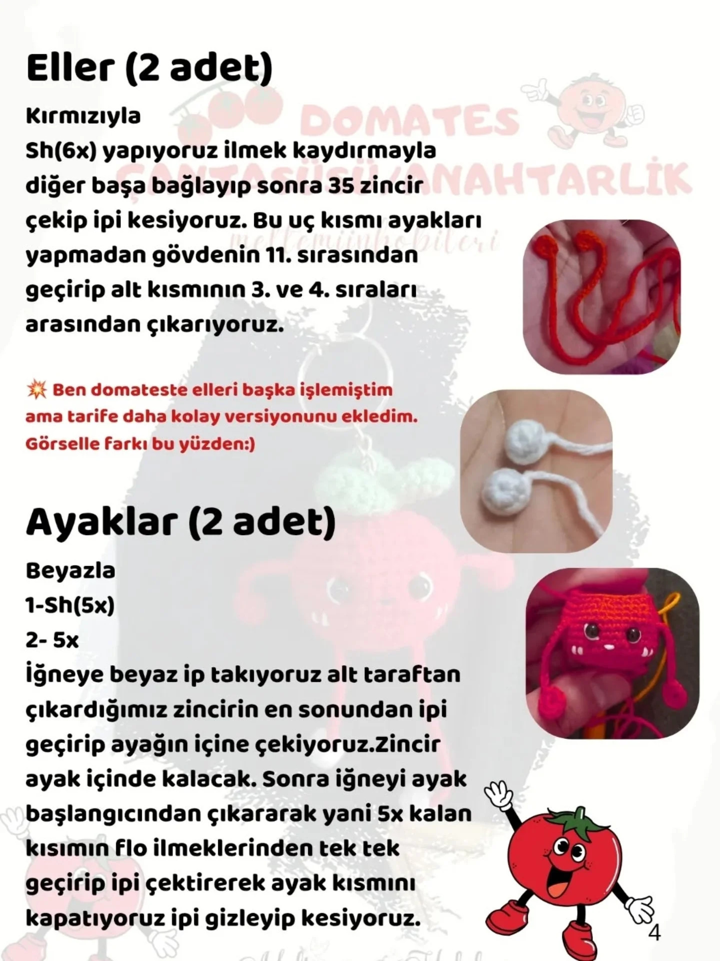 Domates Figürlü Anahtarlık veya Çanta Süsü Nasıl Yapılır?