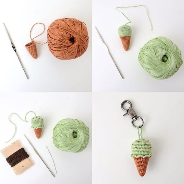 دستور بافت رایگان آویز بستنی