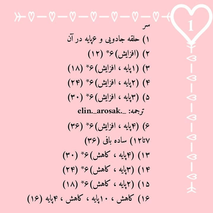 دستور بافت رایگان سرکلیدی پونه