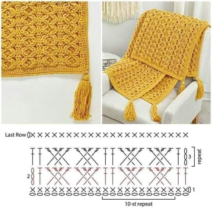 Elegant Crochet Pattern with Intricate Oval Motifs