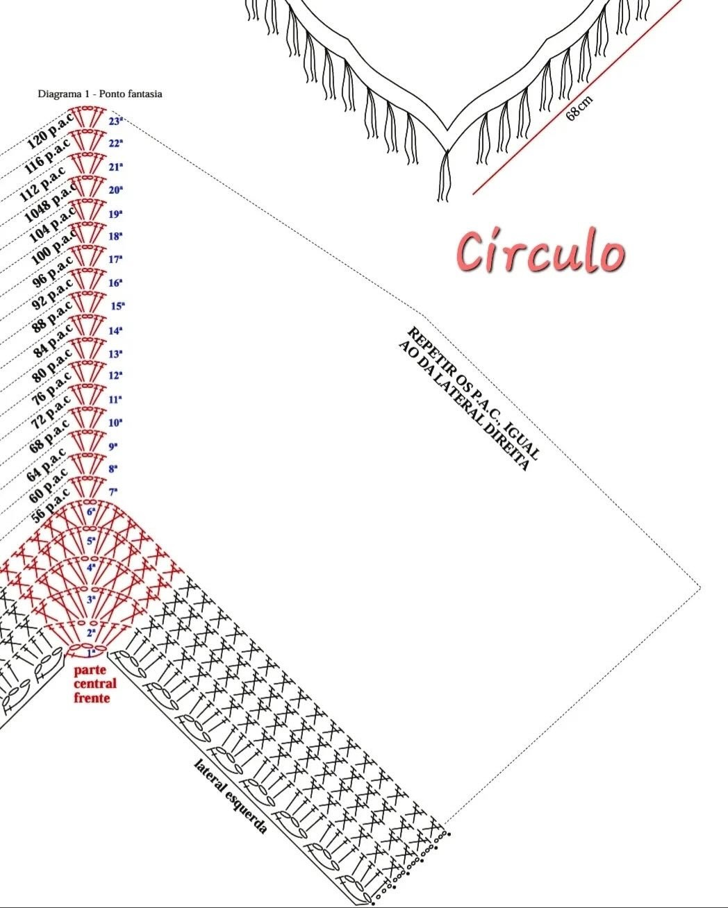 Elegant Crochet Poncho with Fringe Detail Pattern