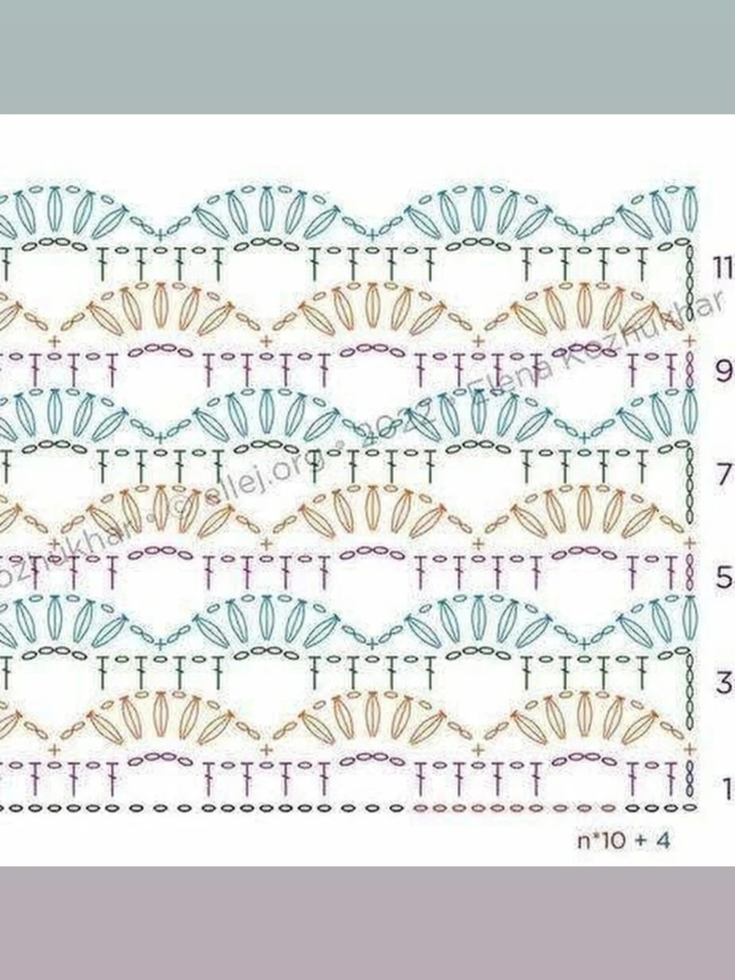 Elegant Crochet Sweater Pattern with Detailed Stitch Chart