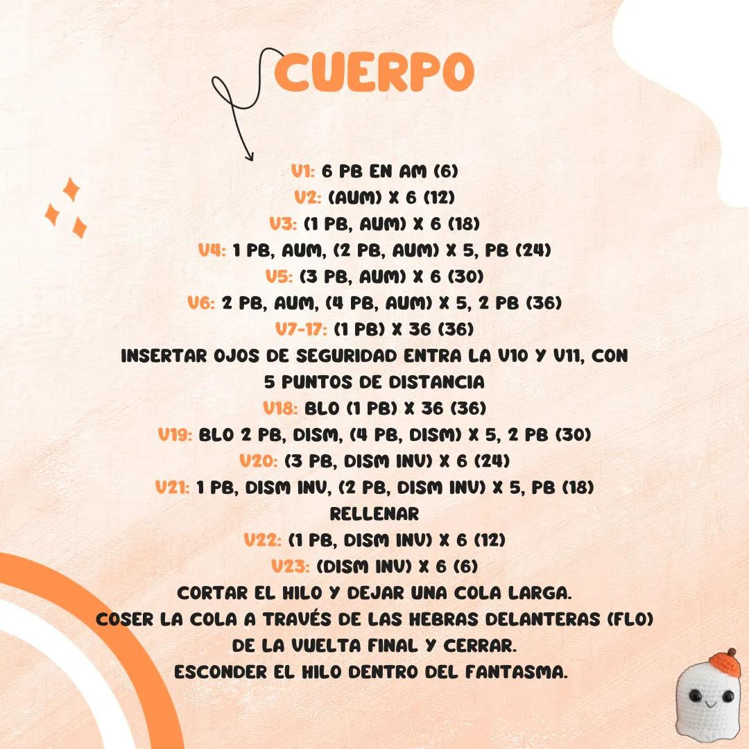 Fantasmita Amigurumi: Patrón Gratis para Halloween Creativo