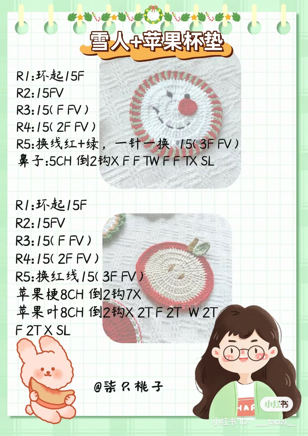 Festive Crochet Patterns: Christmas Trees and Santa Coasters