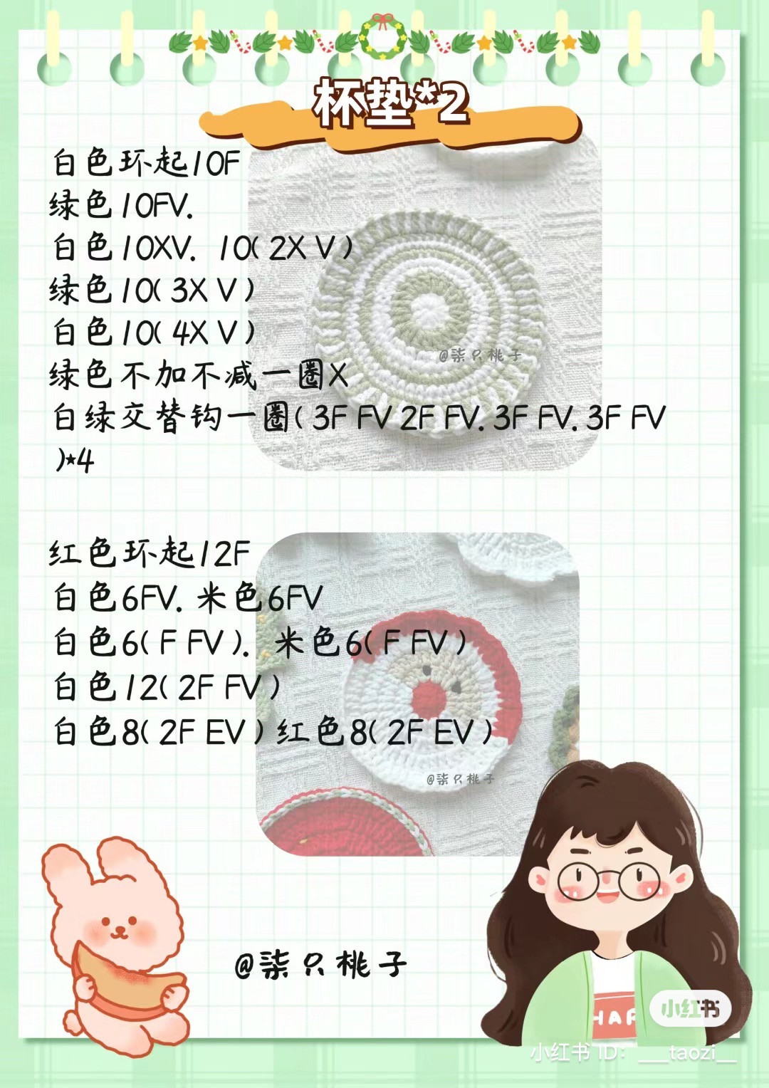 Festive Crochet Patterns: Christmas Trees and Santa Coasters