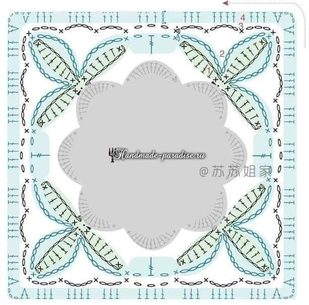 Floral Crochet Pillow Pattern with Pastel Flowers