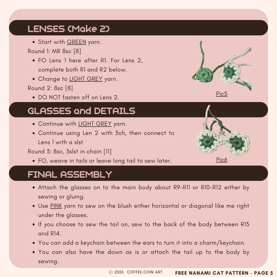Free Crochet Pattern for Adorable Nanami Cat Amigurumi