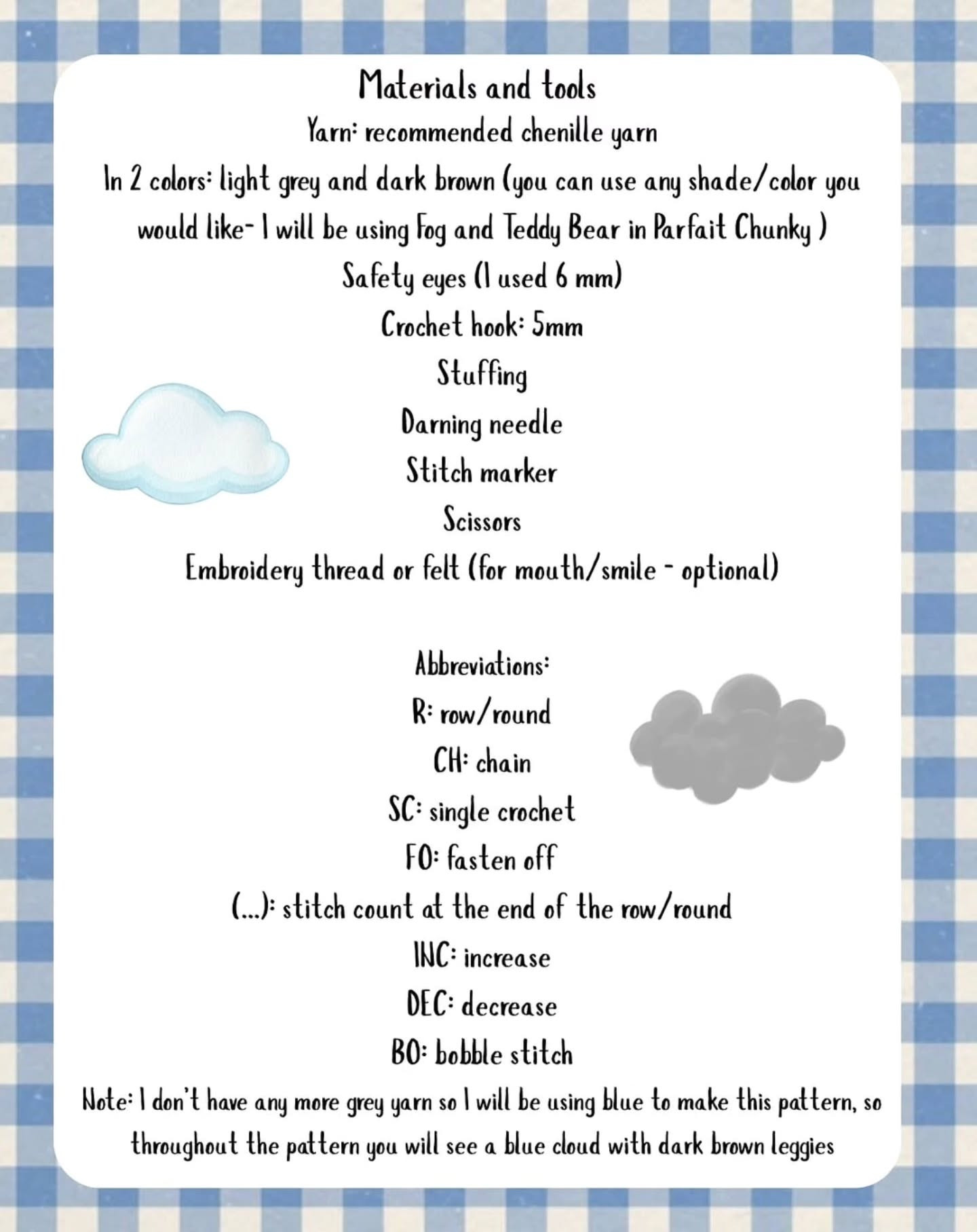 Free Crochet Pattern for Teeny Tiny Grey Jellycat-inspired Cloud