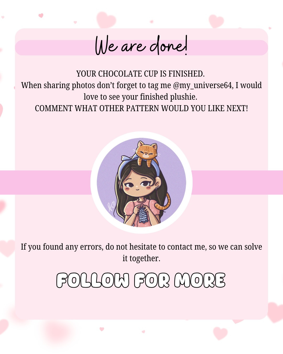 Free Crochet Pattern: Hot Chocolate and Marshmallows No-Sew Amigurumi