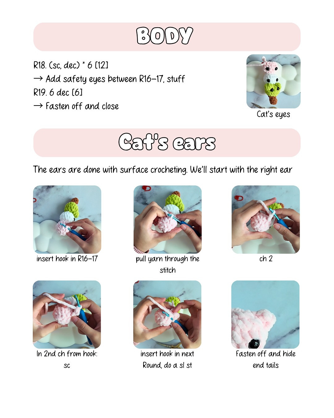 Free Crochet Pattern: No-Sew Cute Dango Plushie Keychain