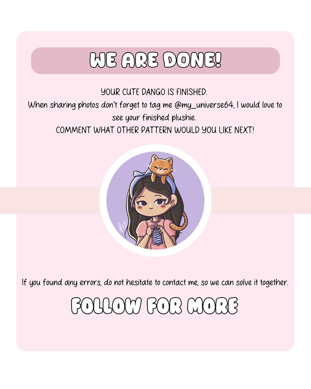 Free Crochet Pattern: No-Sew Cute Dango Plushie Keychain