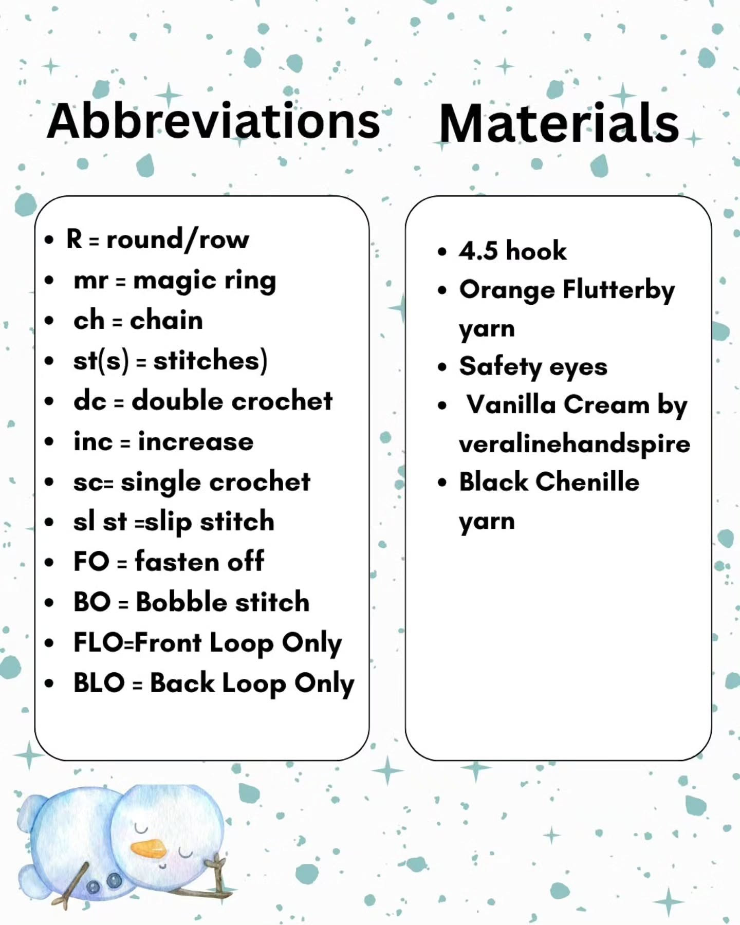 Free Crochet Snowman Pattern - Easy and Quick to Make