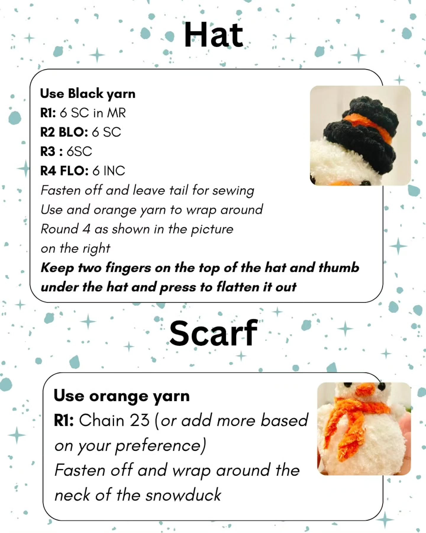 Free Crochet Snowman Pattern - Easy and Quick to Make