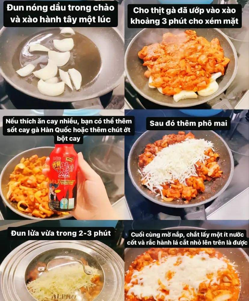 Gà cay phô mai Hàn Quốc thơm lừng đậm đà, mê hoặc vị giác