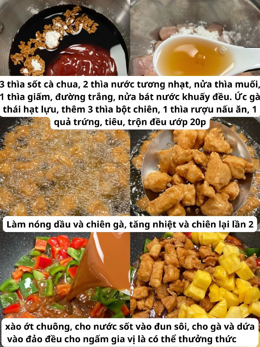 Gà Xào Chua Ngọt Thơm Ngon Với Dứa