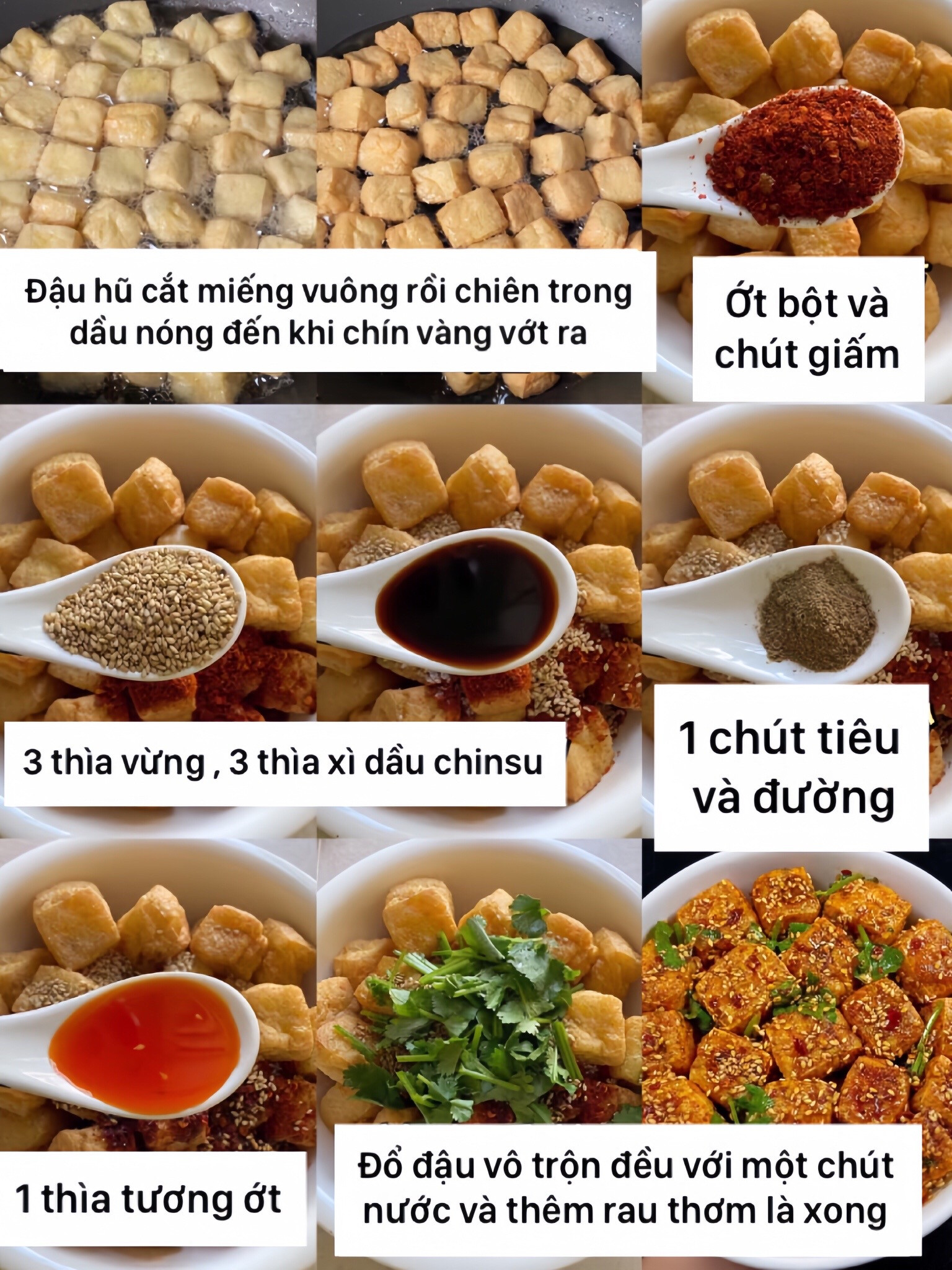 Giòn rụm hương vị đậm đà: Đậu hũ, cà tím, khoai tây, nấm chiên.