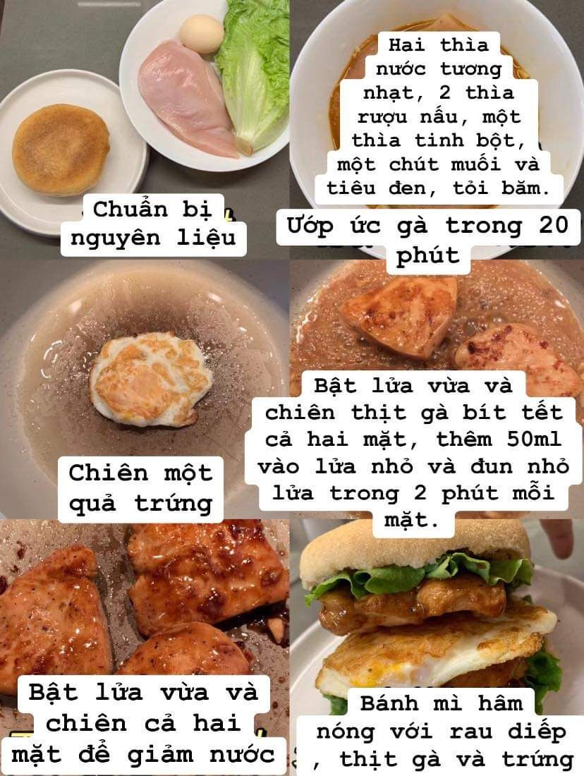 Hamburger ức gà 🐤