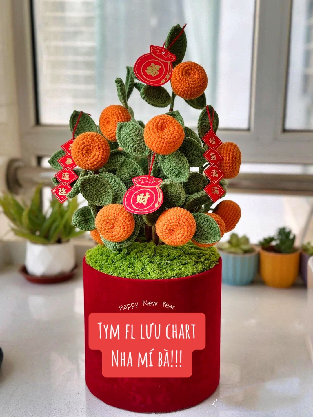 Handcrafted Citrus Joy: Crochet Mandarin Trees