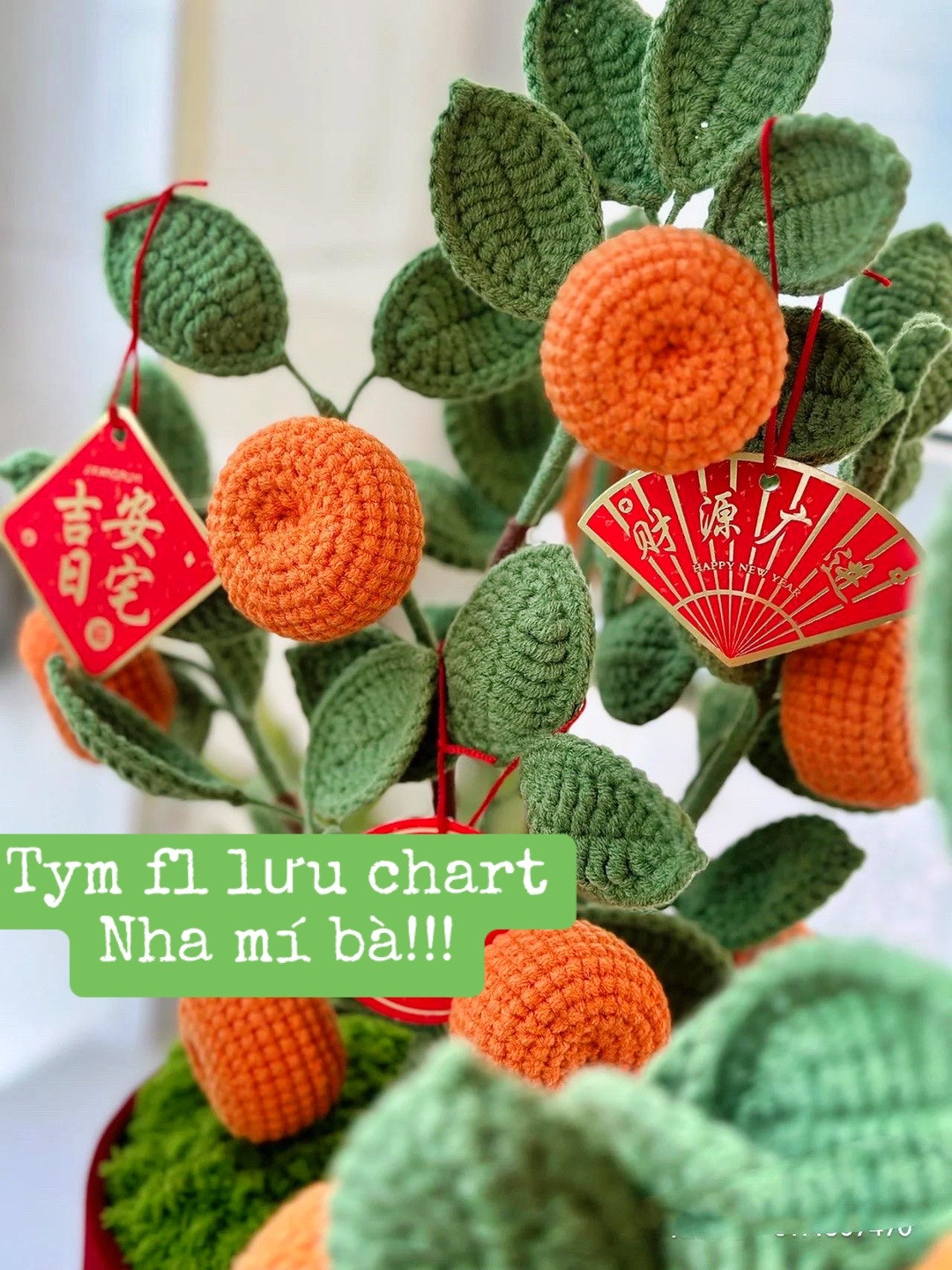 Handcrafted Citrus Joy: Crochet Mandarin Trees