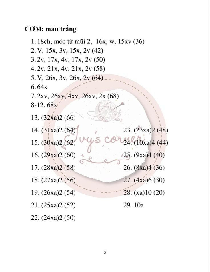 Hướng dẫn móc gối cơm nắm dễ thương và đơn giản