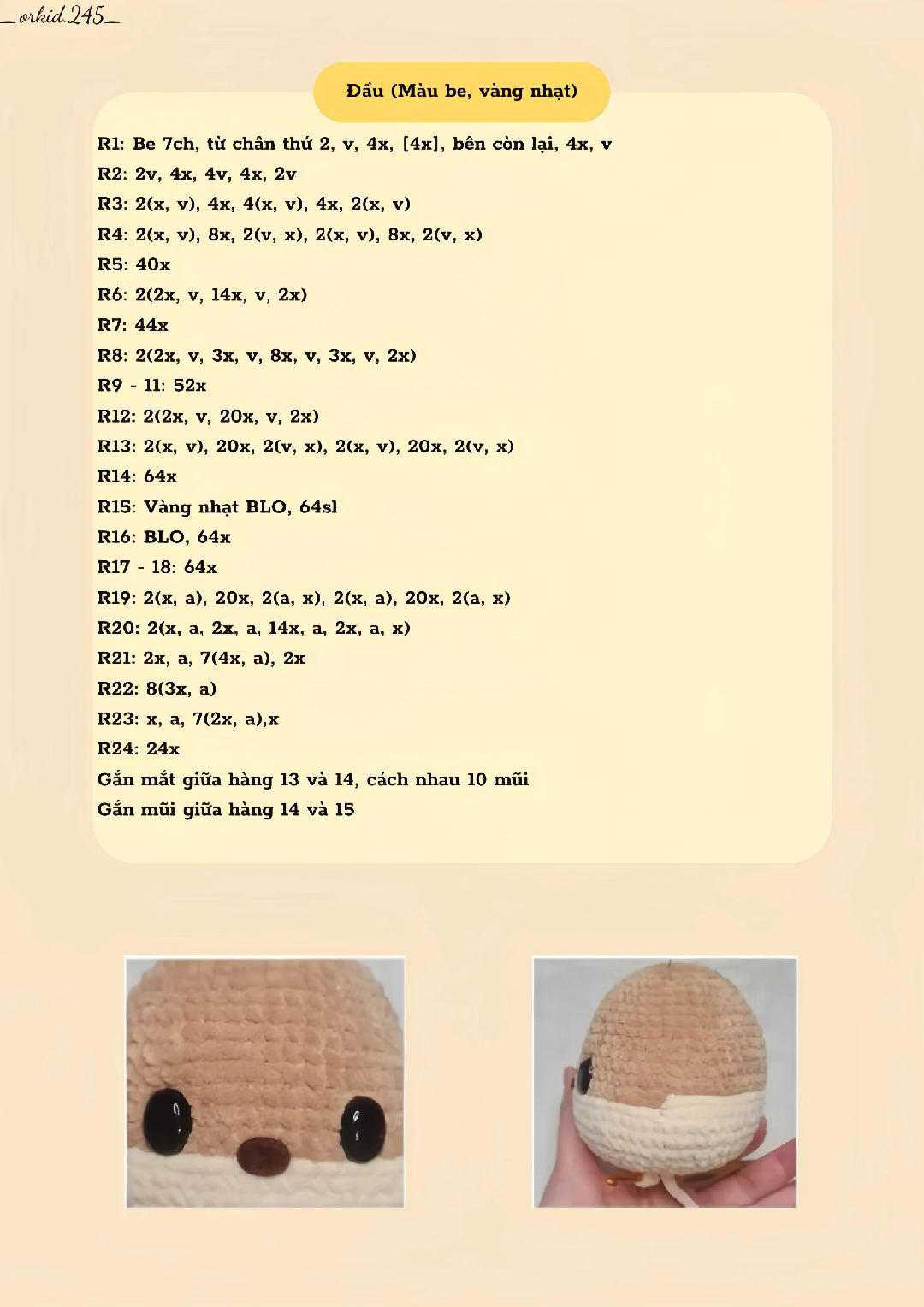 Hướng dẫn móc len gấu bông đáng yêu cho người mới bắt đầu