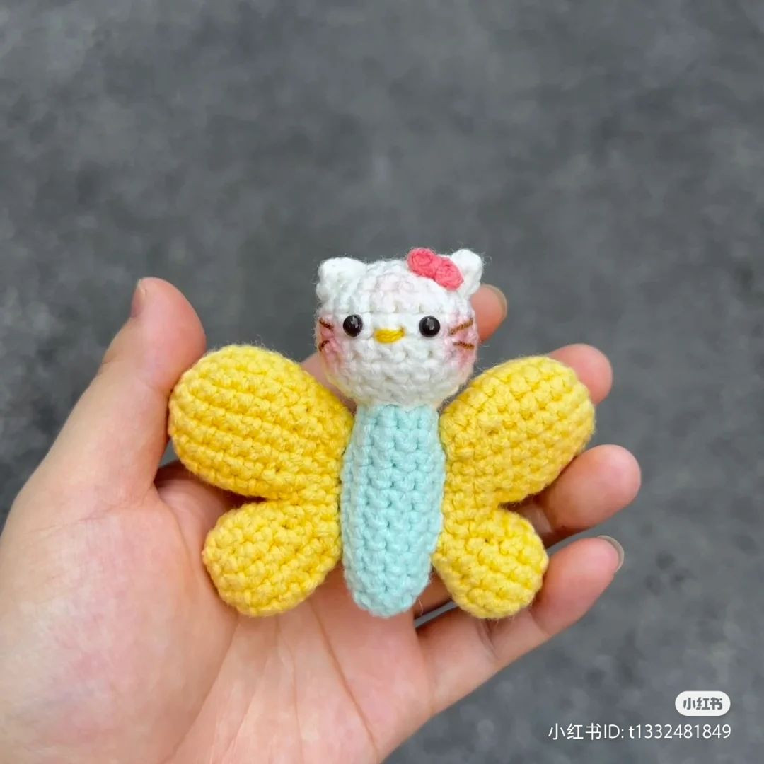 Hướng dẫn móc len hình mèo bướm dễ thương và đơn giản