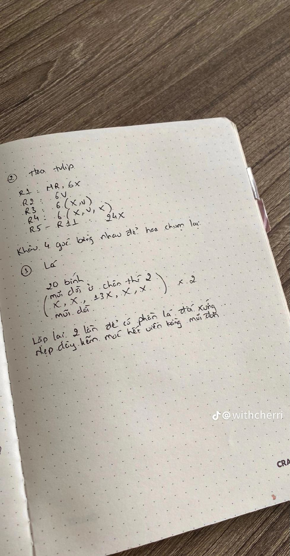 Hướng dẫn móc len hoa tulip xinh xắn cho người mới bắt đầu