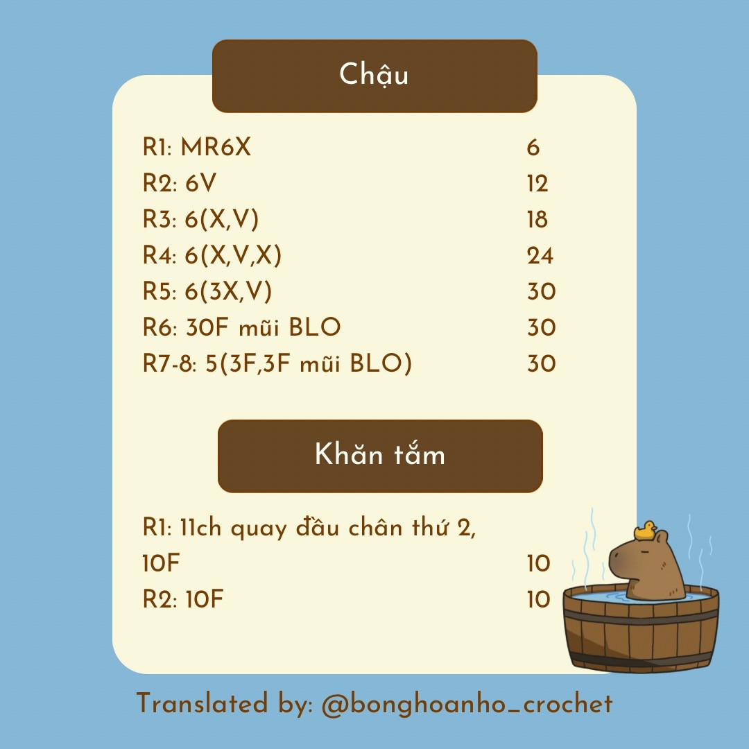 Hướng dẫn móc len thú dễ thương với trái bí nhỏ trên đầu