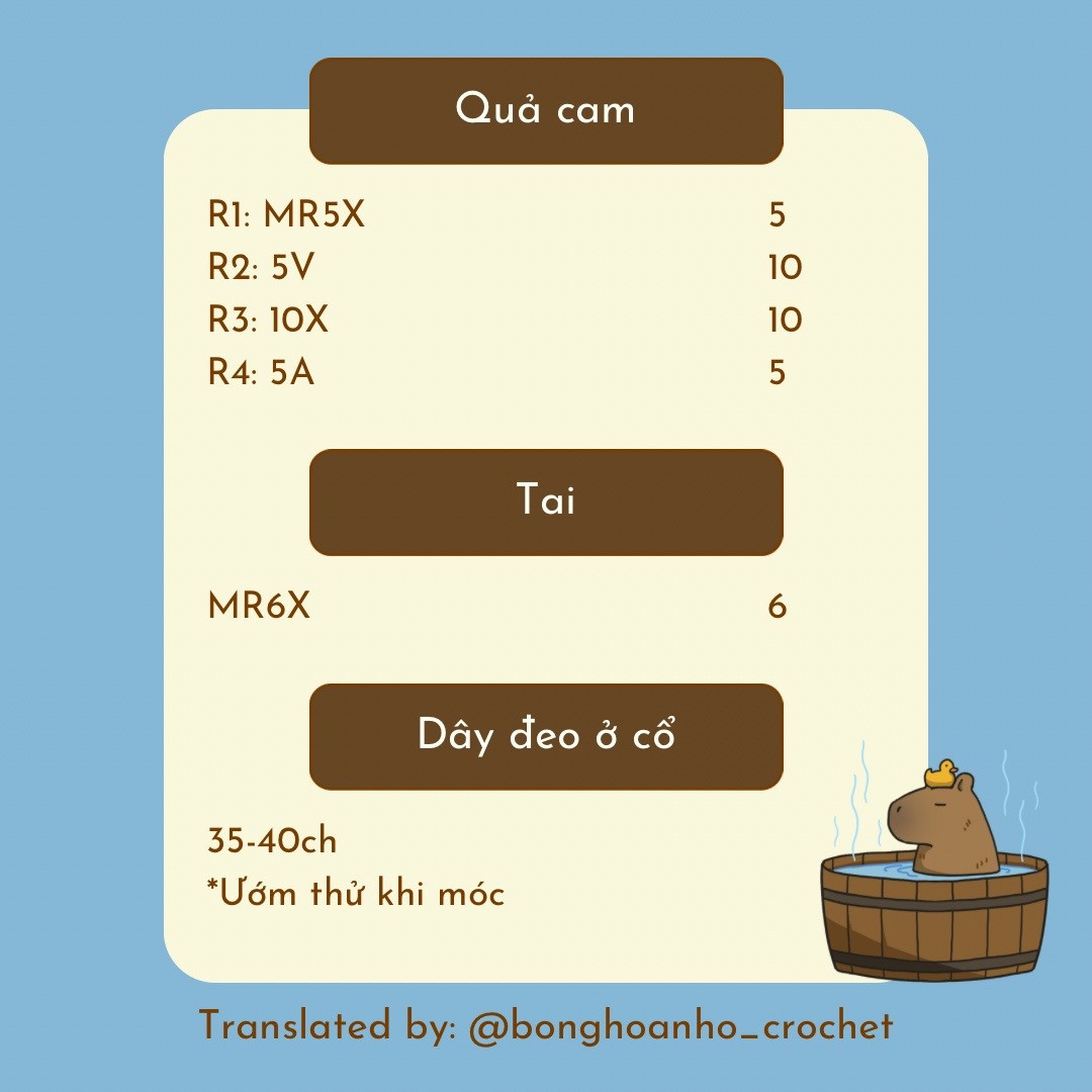 Hướng dẫn móc len thú dễ thương với trái bí nhỏ trên đầu