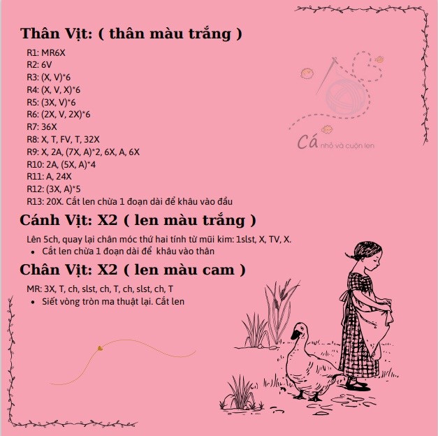 Hướng dẫn móc len vịt dễ thương cho người mới bắt đầu