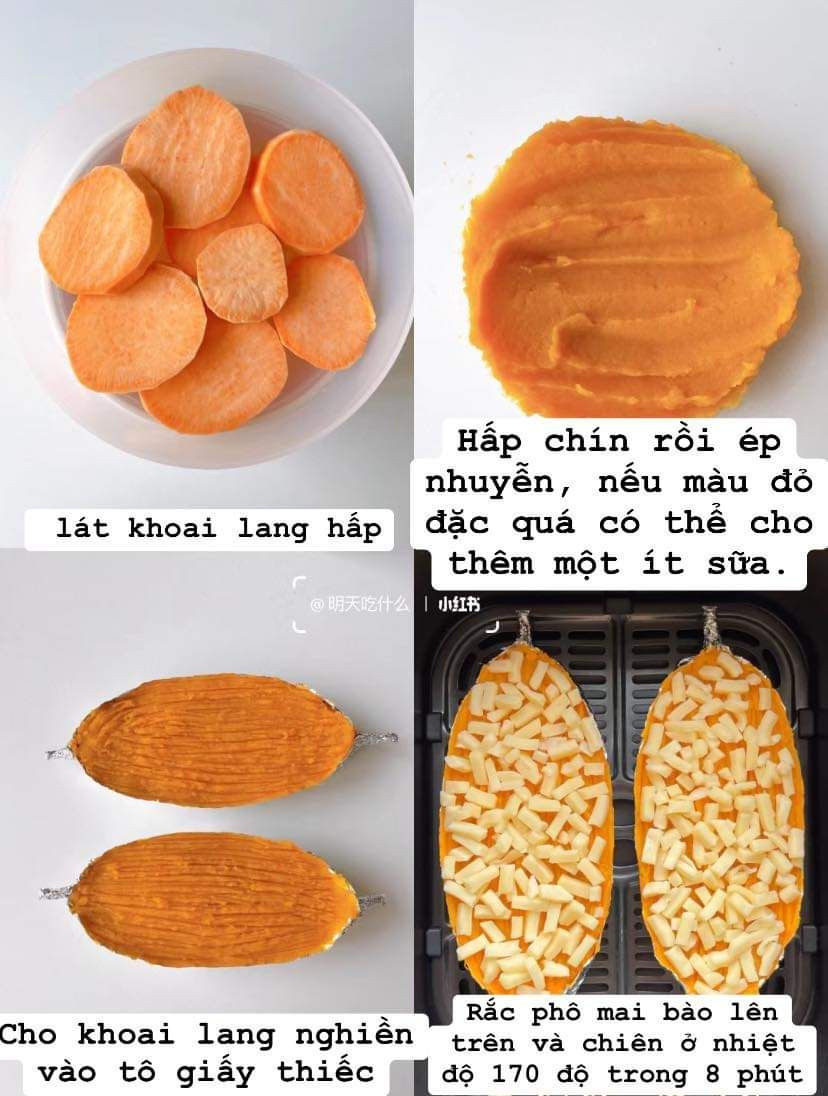 Khoai Lang Nướng Phô Mai Giòn Tan, Thơm Ngậy Vị Phô Mai