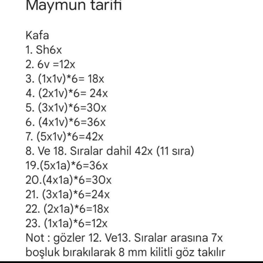 Kolay Maymun Amigurumi Tarifi: Sevimli ve Eğlenceli